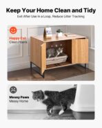 Cat Litter Box Enclosure Furniture, 31.5 In Hidden Litter Box Cabinet With Scratch Pad & Storage, Waterproof Cat Washroom End Table Cat House, Fit Most Of Litterbox, For Bedroom Living Room - wooden craft