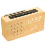 Led Digital Wood Clock Radio Alarm Clock - wooden decor