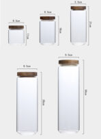 Home Kitchen Acacia Wood Sealed Storage Jar - home decor