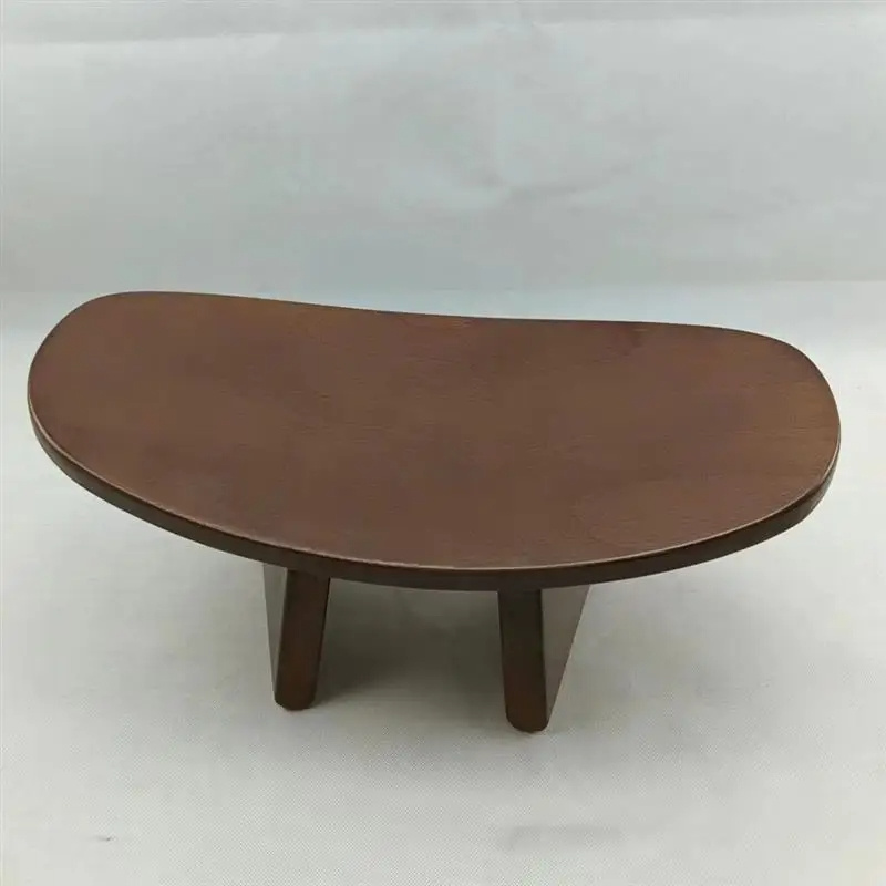 Ergonomic Solid Wood Meditation Bench - rustic wood