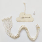 Wood Piece Clouds Barrettes Storage Belt - wooden craft