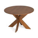 Round Dining Table Modern Farmhouse Kitchen Table, Cherry - bedroom furniture