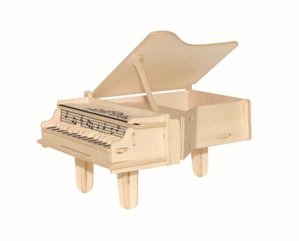 3D wooden piano puzzle - rustic wood