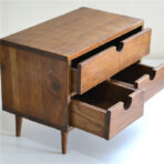 Home Solid Wood Two-layer Drawer Cosmetic Storage Box - wood furniture