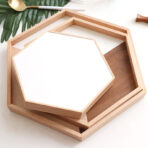wooden tray wooden plate hexagon - furniture design