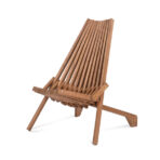 Wood Folding Chair For Outdoor, Low Profile Acacia Wood Lounge Chair For Balcony Porch BackyardPatio Lawn Garden - wood furniture