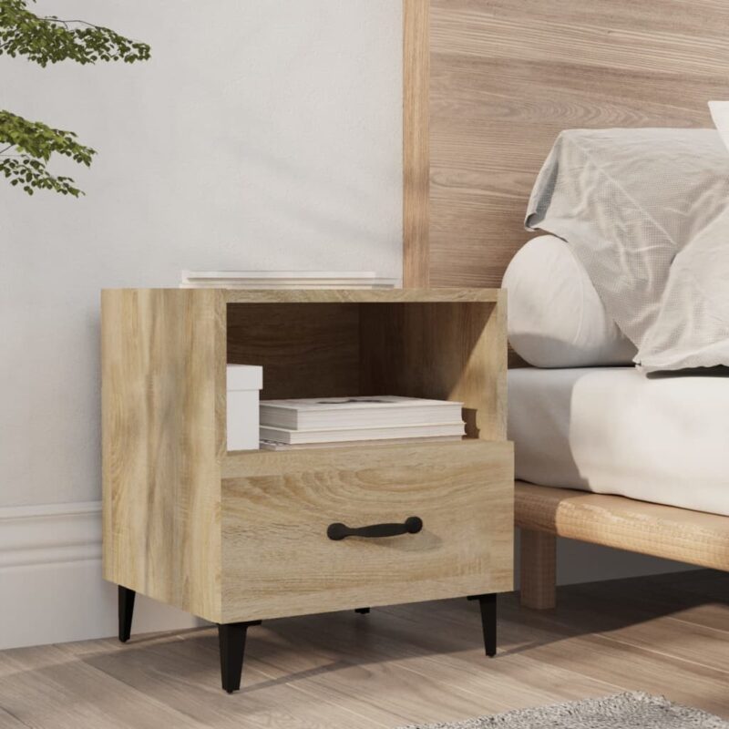 Nightstand Sonoma Oak Wood Material Nightstand Reclaimed Wood 40 - wood furniture