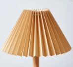 Pleated Solid Wood Usb Decorative Table Lamp - home furniture