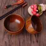 Wooden round wooden bowl - home styling