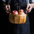 Hand-woven Wood Chip Storage Basket Storage - furniture design