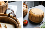 Hand-woven Wood Chip Storage Basket Storage - furniture design