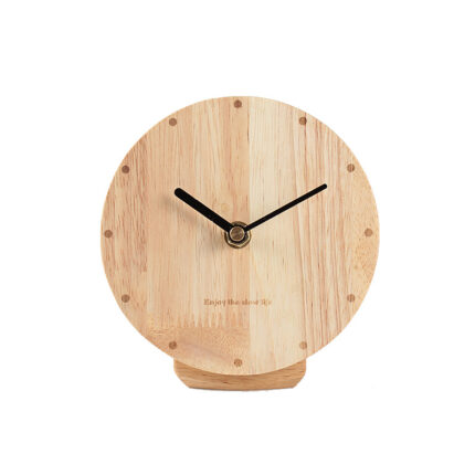 Wooden Clock Simple Solid Wood Desk Clock Table Clock Silent Ornament Clock Sitting Clock Living Room Creative Personality Clock - bedroom furniture