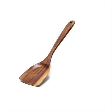 Acacia Wooden Spatula For Non-Stick Cookware Long Handle Wooden Spatula Wooden Spoon Wooden Soup Spoon Set - home decor