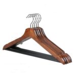 Retro solid wood hanger wooden clothing hanger - home furniture