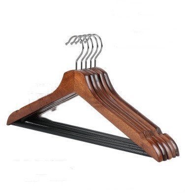 Retro solid wood hanger wooden clothing hanger - home furniture