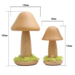 Twisted Mushroom Night Warm Light Touch Bedroom Bedhead Night Light Beech Wood LED USB Decorative Atmosphere Lamps Home Decor - furniture piece