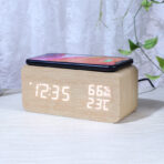 Smart Wireless Charging Wooden Alarm Clock Creative Wooden - modern furniture