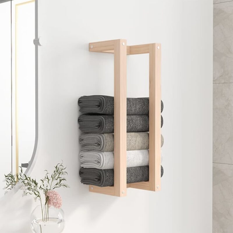 Towel Rack 23x Solid Pine Wood Towel Rack 23x - home styling