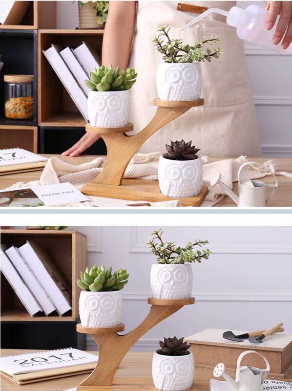 Owl Wooden Tree - rustic wood