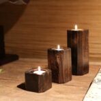 Solid wood candle holder - furniture piece