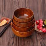 Wooden round wooden bowl - home styling
