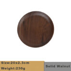Japanese Wooden Fruit Bowl Round Wooden Plate Idea - dining furniture