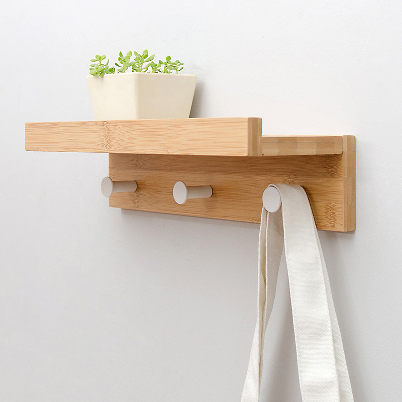 Creative word partition shelf wall hanging wall solid wood hook rack wall shelf - decorative item