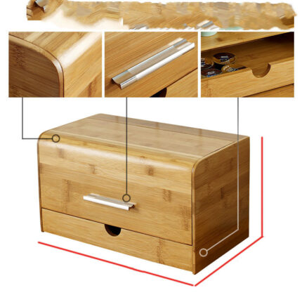 Solid wood storage drawer storage box - natural wood