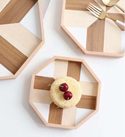 Wooden fruit cake tray - wooden craft