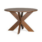 Round Dining Table Modern Farmhouse Kitchen Table, Cherry - living room furniture