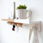 Creative word partition shelf wall hanging wall solid wood hook rack wall shelf - wooden decor