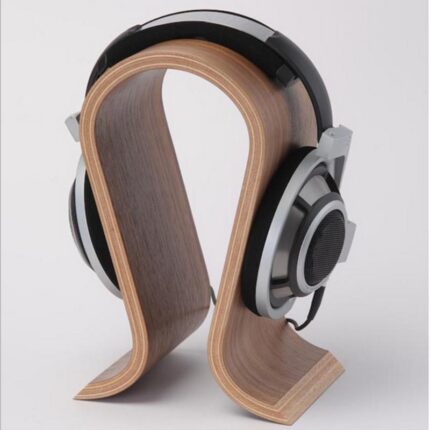 Curved wooden headphone rack - living room furniture