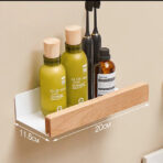 Solid Wood Bathroom Bathroom Non-perforated Shelves - decorative item