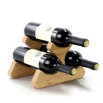 Bamboo wood wine rack - wood furniture