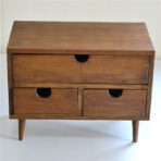 Home Solid Wood Two-layer Drawer Cosmetic Storage Box - furniture piece