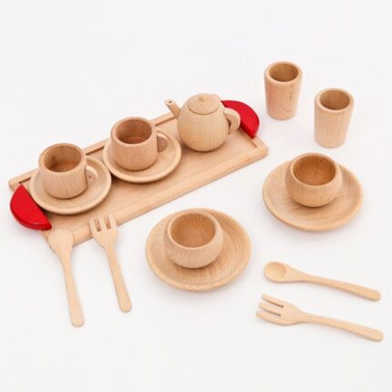 Wooden Baby Toys Play Kitchen Toy - natural wood
