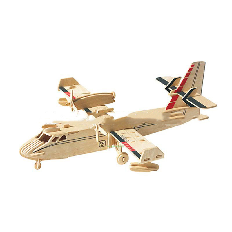 Wooden (amphibious bomber) 3D wooden puzzle - bedroom furniture