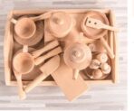 Wooden children's kitchen toys - living room furniture