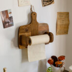 Natural Old Wood Paper Roll Kitchen Tissue Holder - dining furniture
