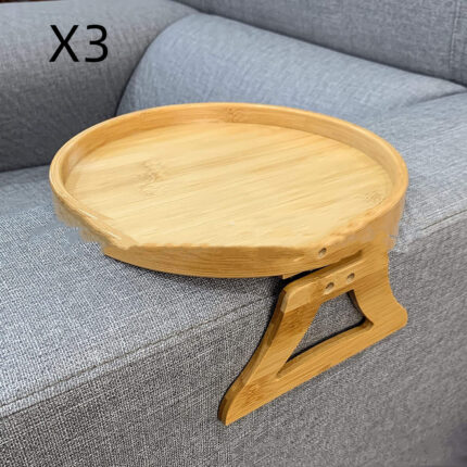 Potable Sofa Tray Table Wood Armrest Clip-On Tray Practical TV Snack Tray For Remote Control Coffee Snacks Home Accessories - modern furniture