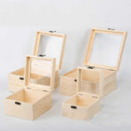 Wooden clamshell gift box Wooden packing box Rectangular tool wooden box - modern furniture