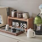 Solid Wood Holder For Home Kitchen Table Coffee Cups - dining furniture