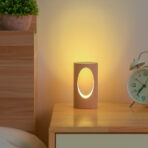 Solid wood LED reading lamp - wooden craft