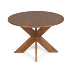 Round Dining Table Modern Farmhouse Kitchen Table, Cherry - decorative item