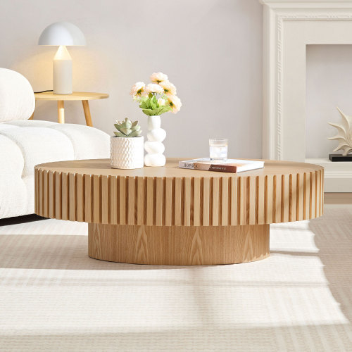 Modern Handmade Drum Coffee Table - home decor