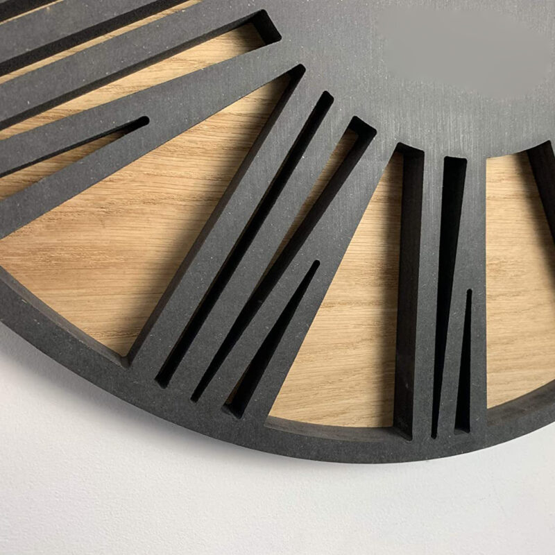 Creative Retro Wood Mute Iron Wood Wall Clock - wooden decor