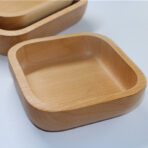 Japanese rubber wood square plate - dining furniture
