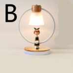 Solid Wood Bedroom Bedside Table Lamp - home furniture