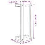Towel Rack 23x Solid Pine Wood Towel Rack 23x - dining furniture