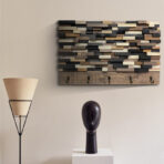 Solid Wood Copper Hook Functional Physical Painting Wall Mural - home furniture